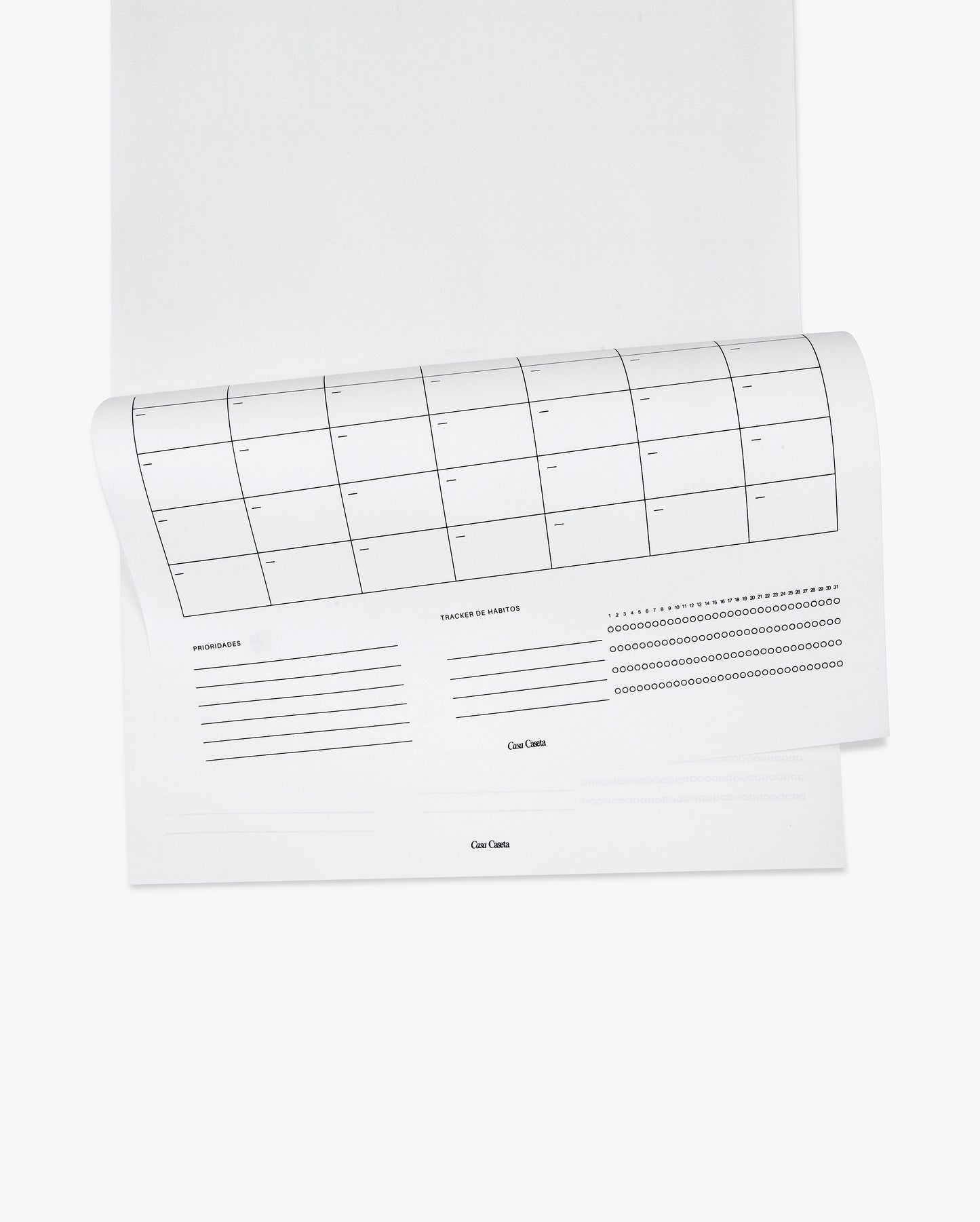 Planner mensual de productividad