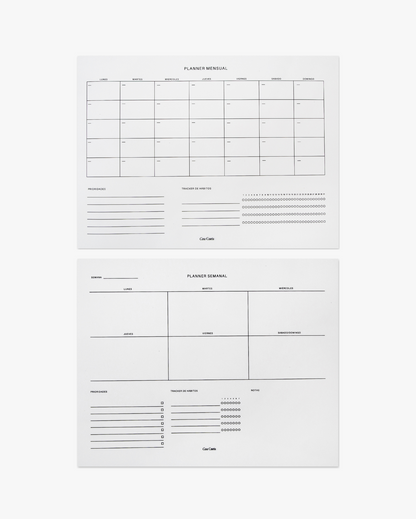 Pack Planners Semanal + Mensual