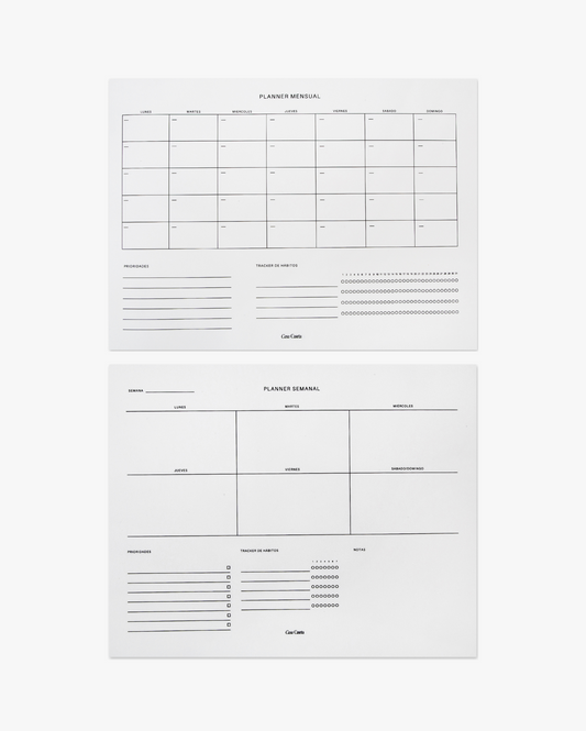 Pack Planners Semanal + Mensual