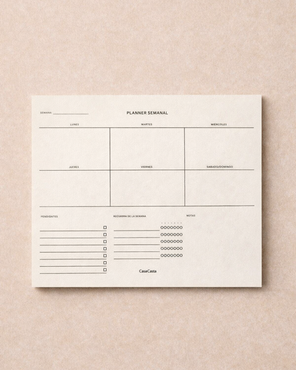 Planner semanal de productividad