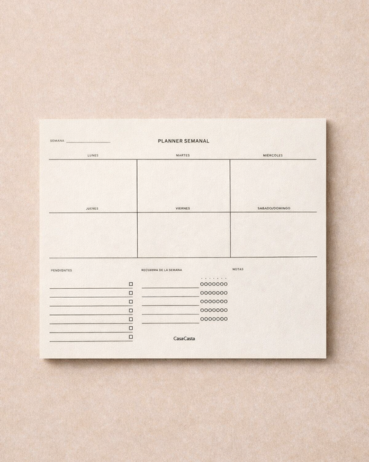 Planner semanal de productividad