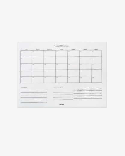 Planner mensual de productividad