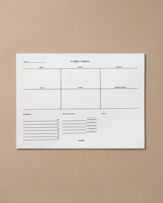 Planner semanal de productividad